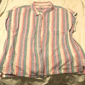 Orvis short sleeve button down top